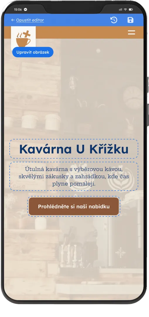 Váš web můžete jednoduše bez starostí upravovat i z mobilu.